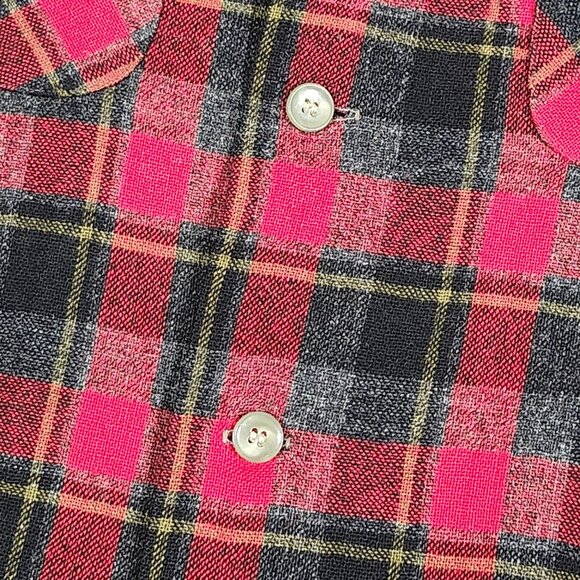 Pendleton Roos Atkins Flannel Shirt Red Black Plaid Wool Long Sleeve Md Vintage - Picture 4 of 15
